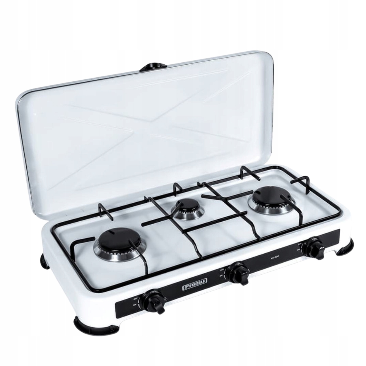 Plynový sporák Promis KG300B přenosný 3 hořáky plynový bílý