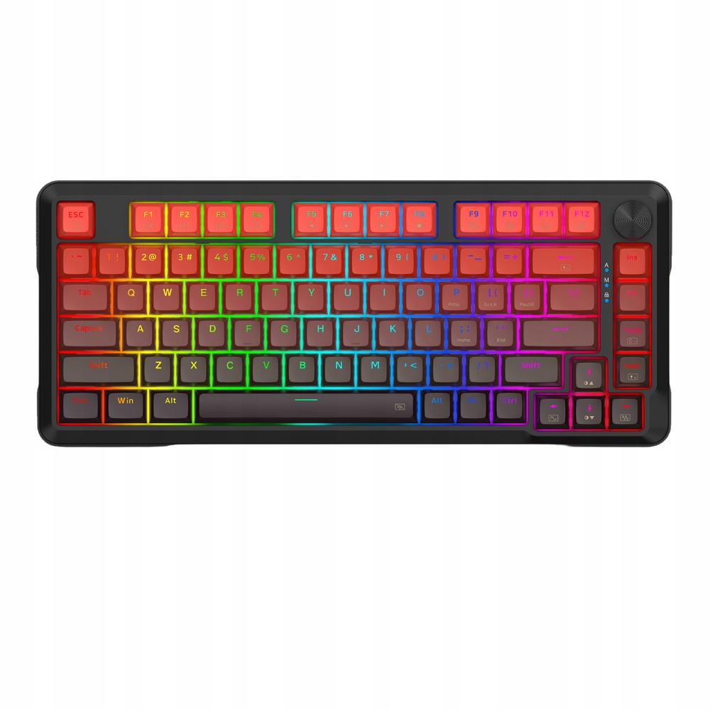 8K magnetický spínač Hallov efekt Klávesnica Rapid Trigger 81 klávesov s otočným ovládačom