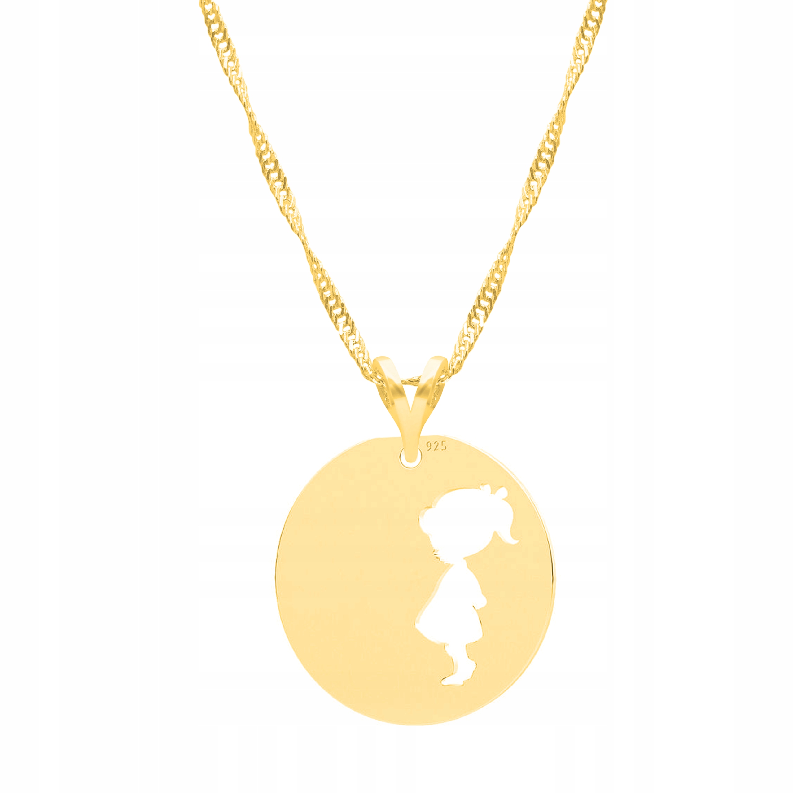 Řetízek zlatý náhrdelník 925 Dívka