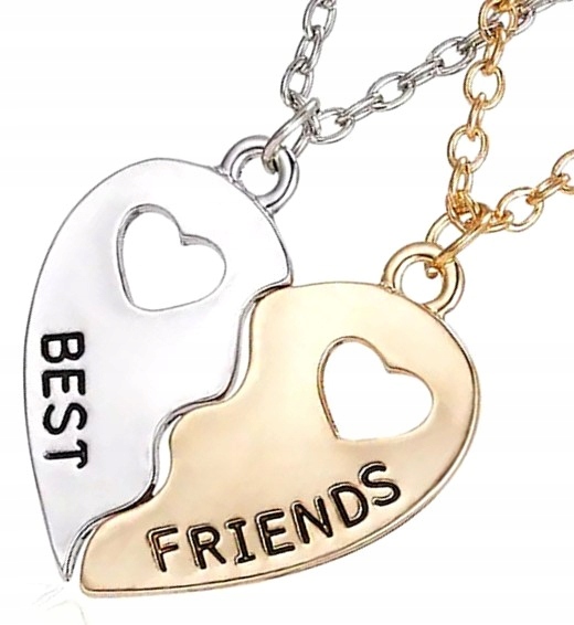 

Naszyjnik Przyjaźni 2szt Best Friends serca serce