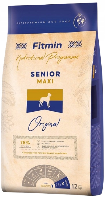 Fitmin Dog Senior Maxi sucha karma dla Psa dla psów starszych seniorów 12kg