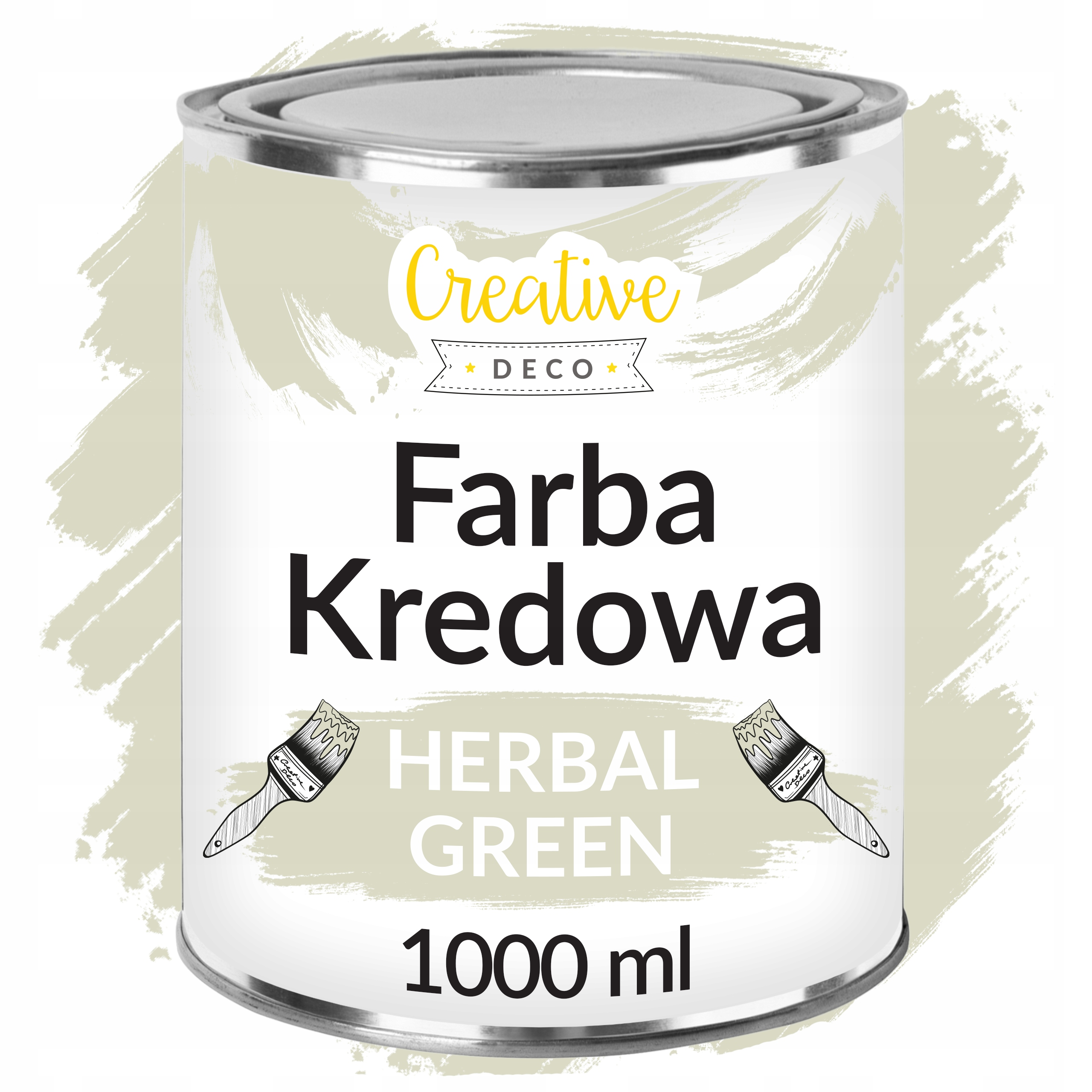 Barva křídová šedá zeleň pro renovaci dekorace nábytku dřeva zelená 1L