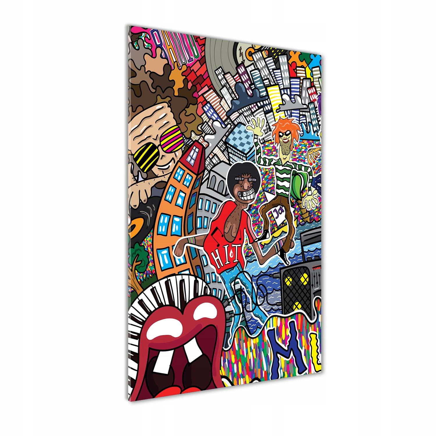 

Foto obraz zdjęcie na szkle Muzyczny kolaż 50x100