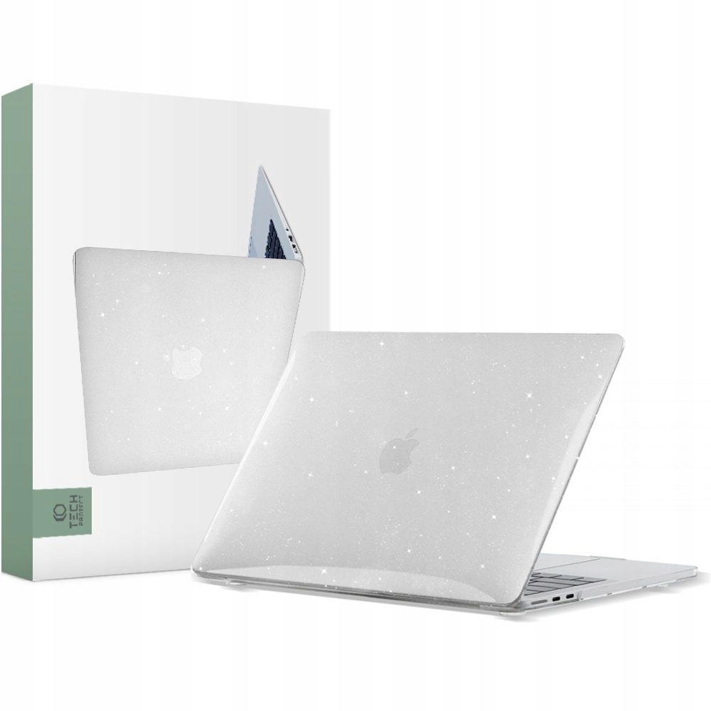 Etui do MacBook Air 13 2022 Tech-Protect Smartshell przezroczysty brokatowy