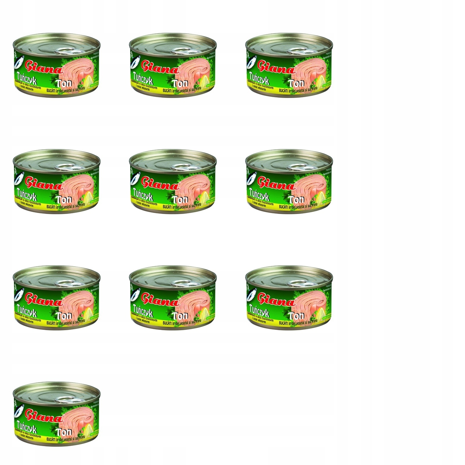 Levně 10 x 170 g Giana tuňák kousky v rostlinném oleji a vlastní omáčce