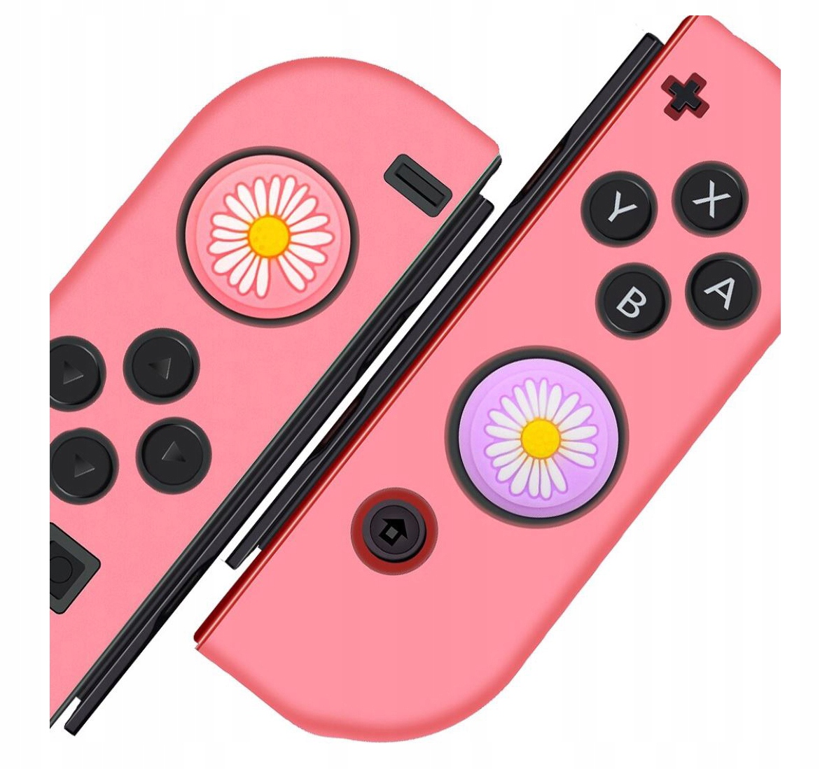 4x GUMKI NAKŁADKI Joy-Con Nintendo Switch Lite OLED Animal Kwiatek Rumianek