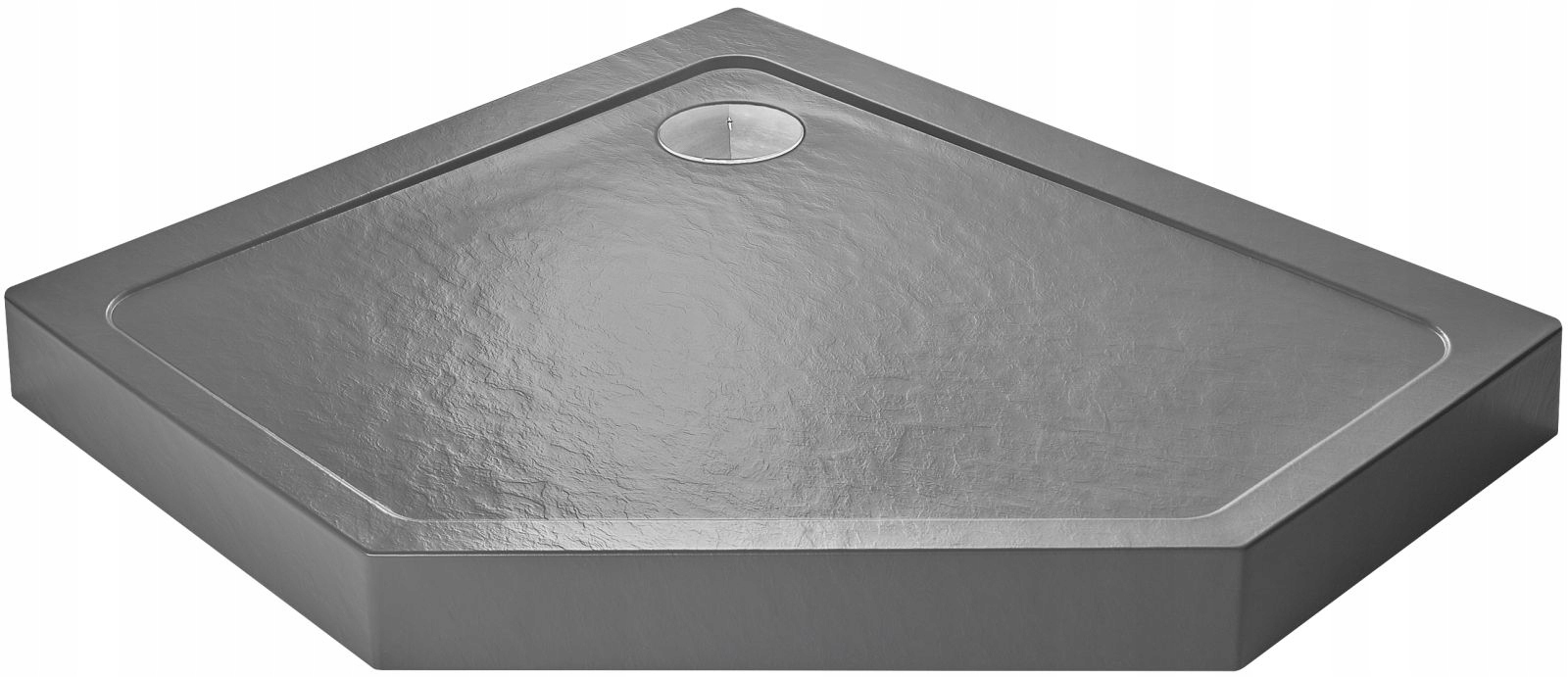 Brodzik prysznicowy Doros Pt E Compact Stone antracyt 100x80 Bez syfonu L