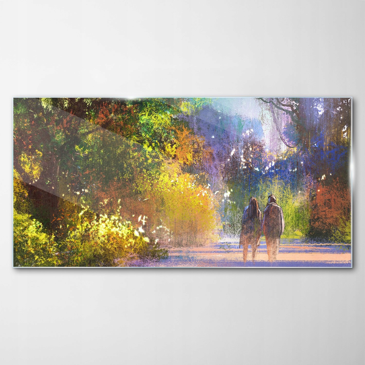 

Hartowany Obraz Szklany Para Ludzie Las 120x60