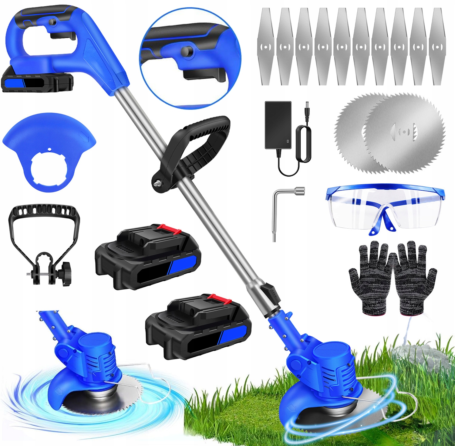 Aku Vyžínač Bezkartáčová Křovinořez Sekačka 21V 2XAKU