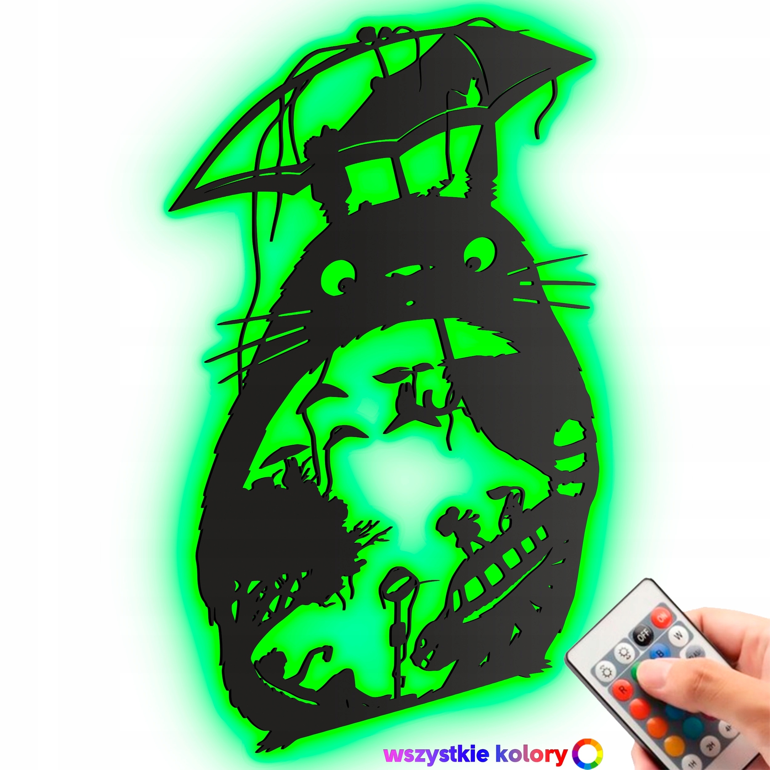 Dřevěný obraz Anime Můj soused Totoro Nástěnná Dekorace Noční Lampa Led