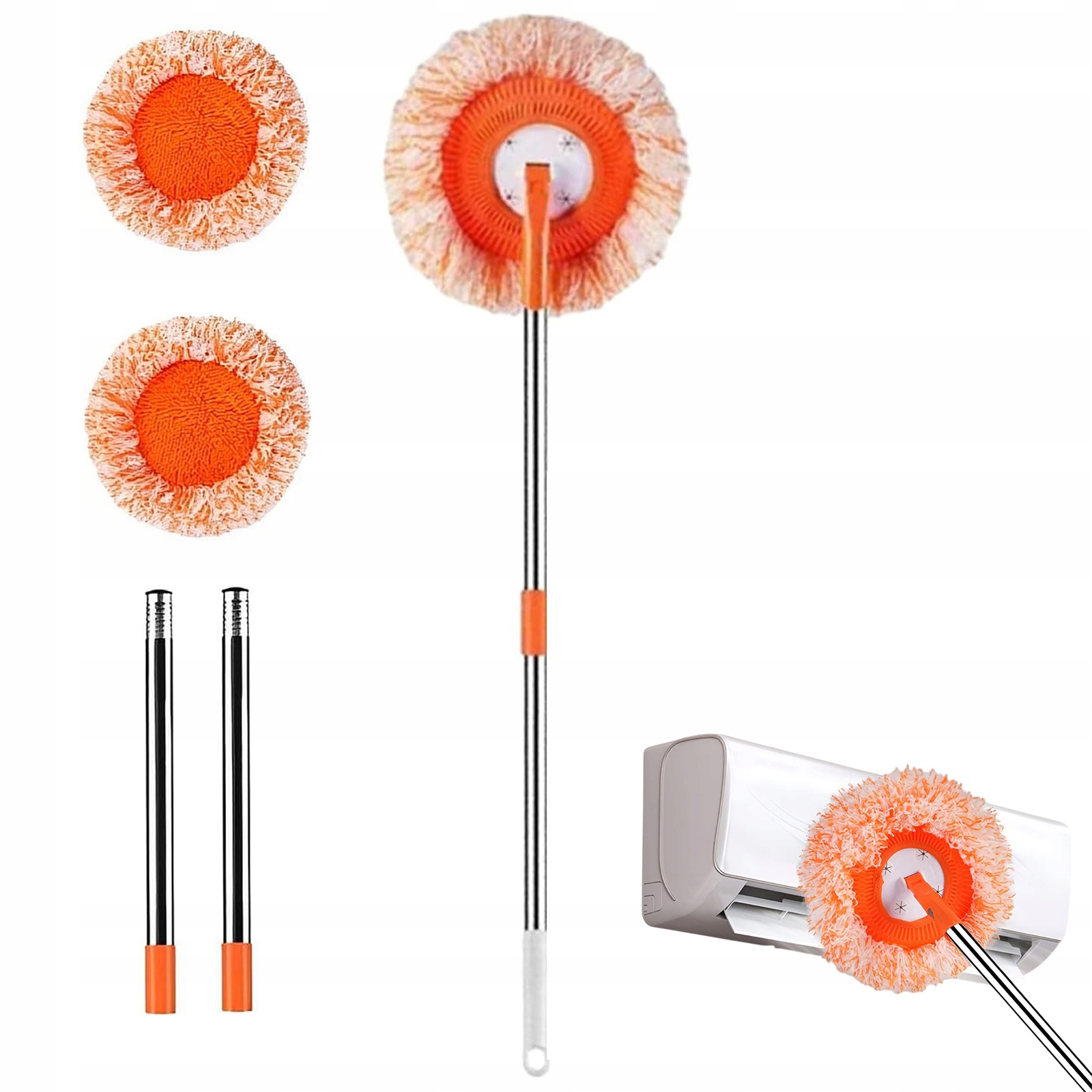 Levně Rotační Mop Pro Čištění Nástěnných Mopů, Nastavitelný, Sada 360 Stupňů