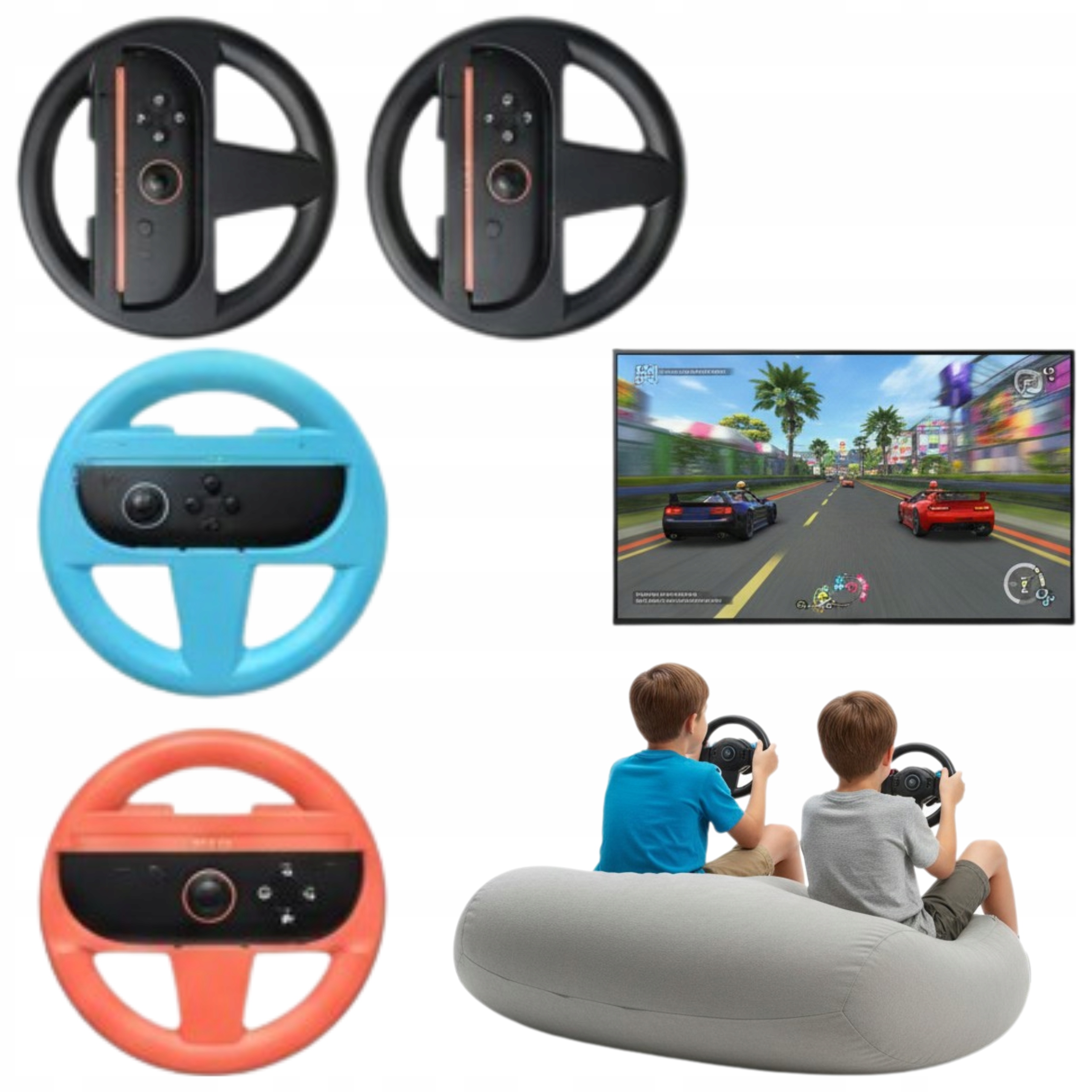 KIEROWNICA NINTENDO SWITCH 2 WYŚCIGOWA GAMINGOWA KONTROLER DO GRY 4 SZT.