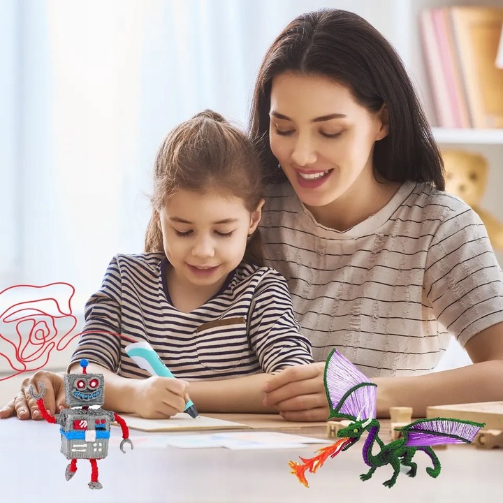 DŁUGOPIS DRUKARKA 3D PEN ZESTAW XXL Szablony + Wkłady 100m SUPER PREZENT Rodzaj długopis 3D