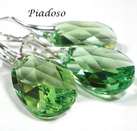 Krystaly Komplet Stříbro 22 mm Peridot