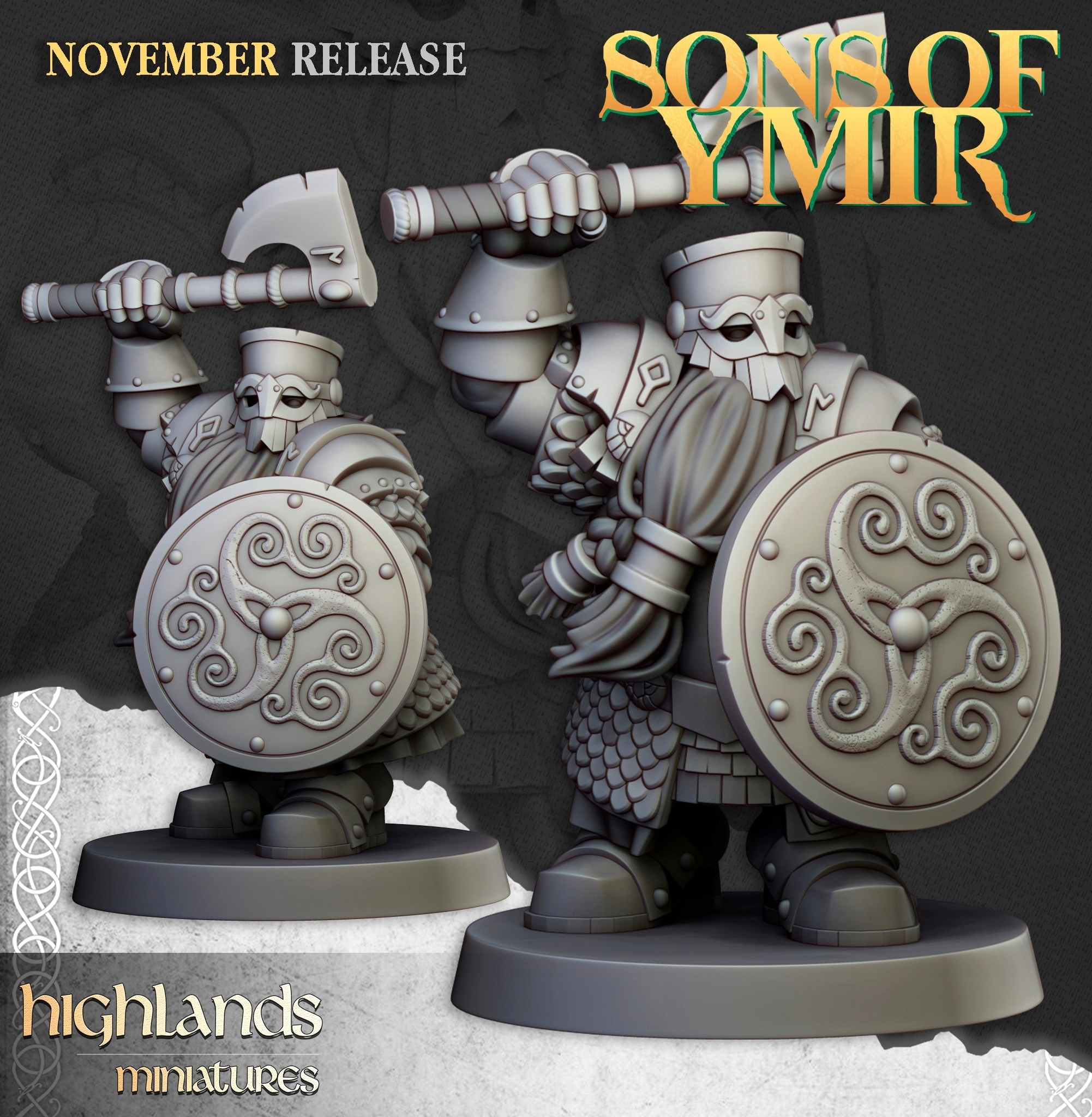 Dwarfs Huscarls #6 - Highlands Miniatures