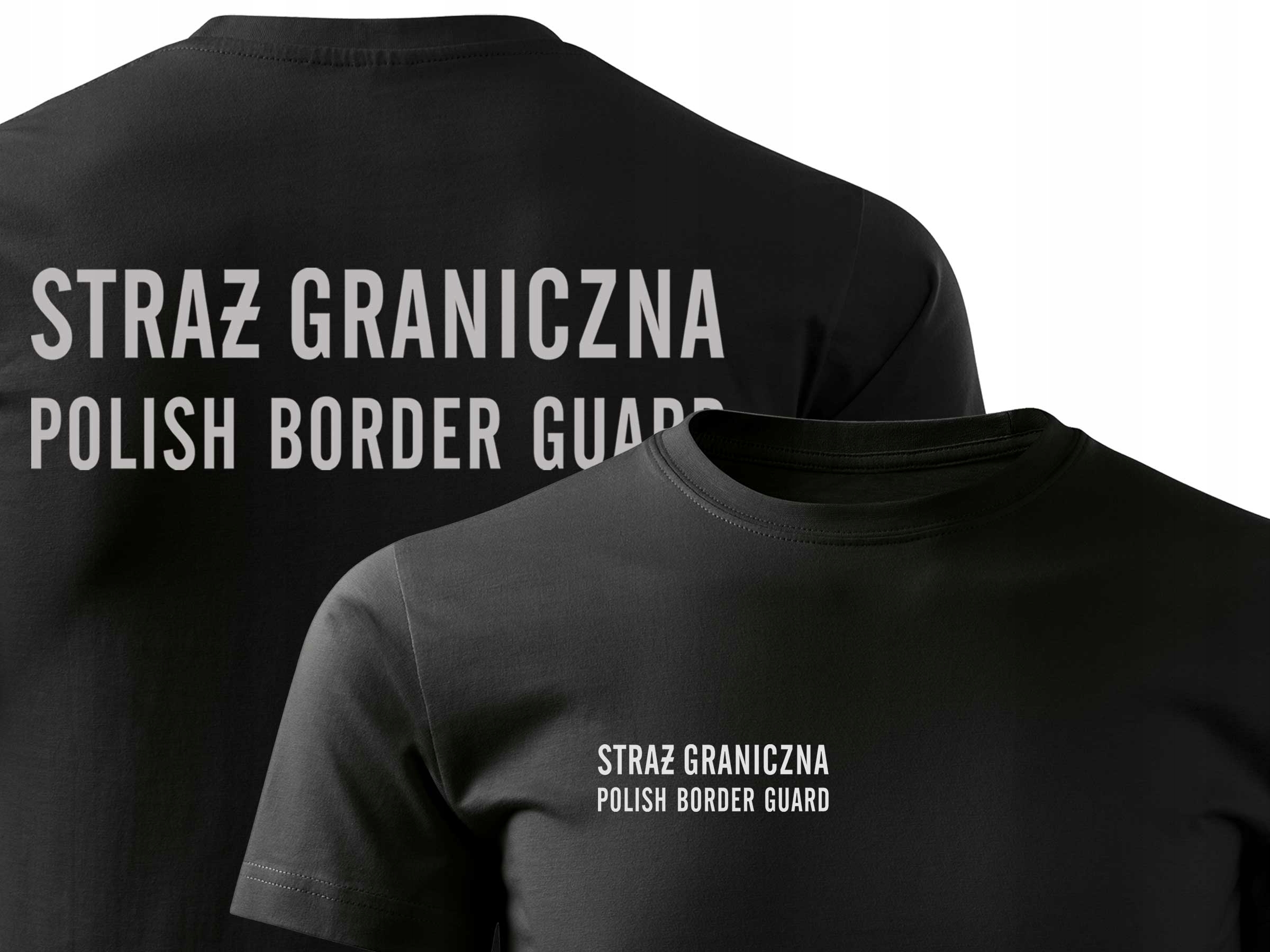 

T-shirt Czarny Napis 2x Straż Graniczna Odblaskowa