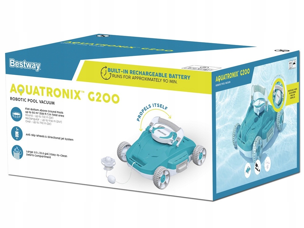 Automatyczny Odkurzacz Basenowy na Akumulator do Odkurzania Dna Basen 58765 Stan opakowania oryginalne