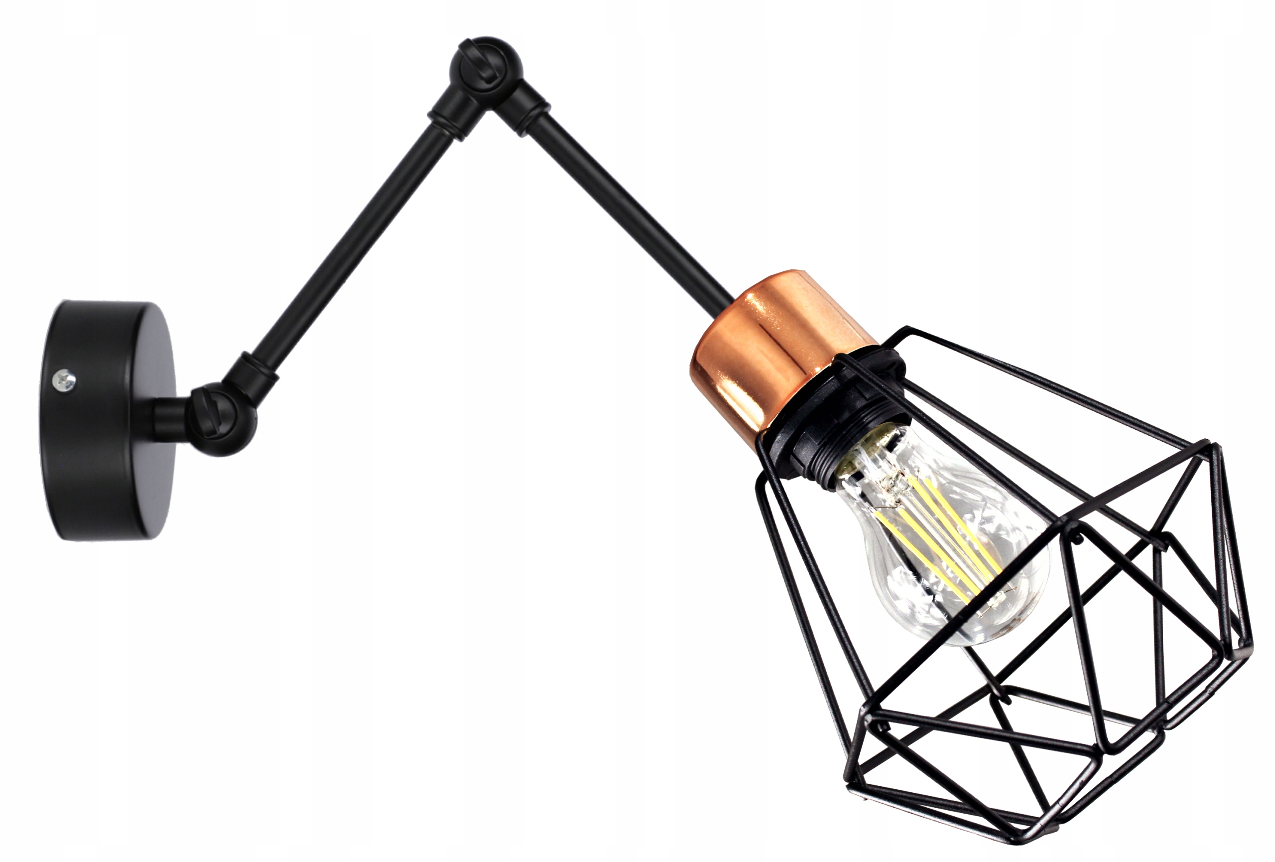 Nástěnná lampa Diamond černá měď nástěnná lampa do obývacího pokoje