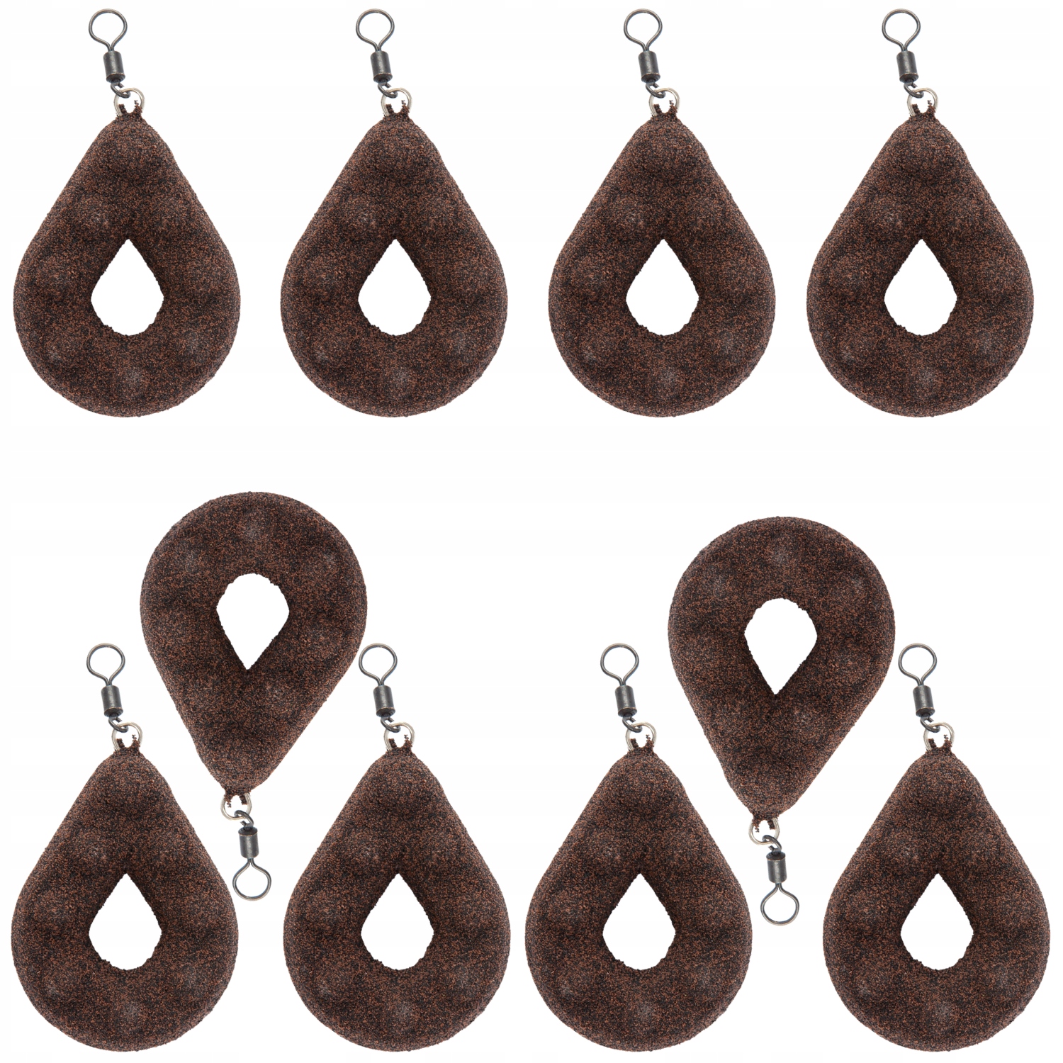 Závaží Grippa s obratlíkem Hnědé Undercarp 10 kusů 300 g