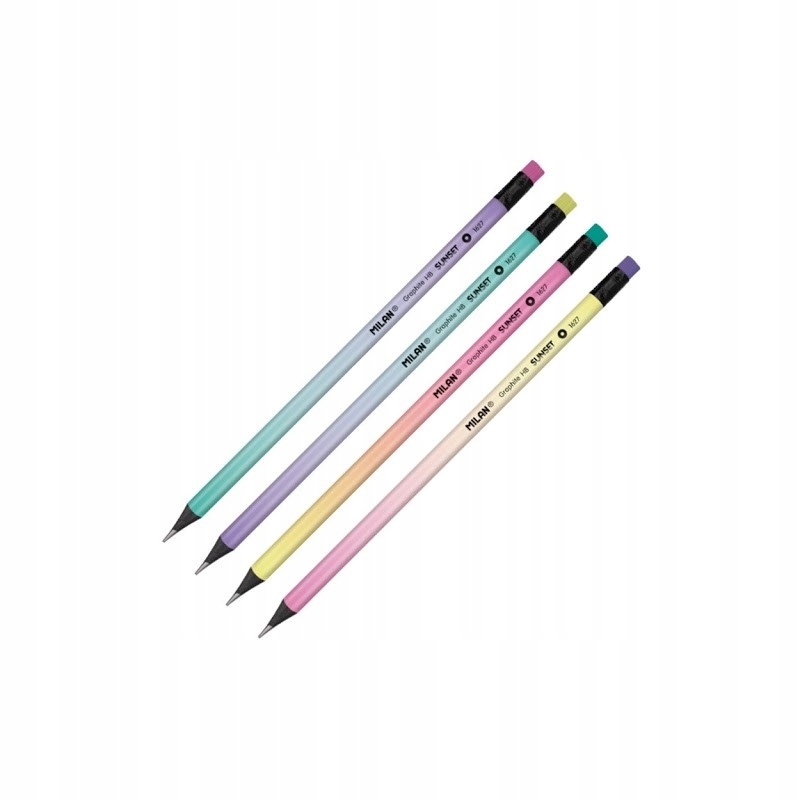 OŁÓWEK Z GUMKĄ OKRĄGŁY SUNSET