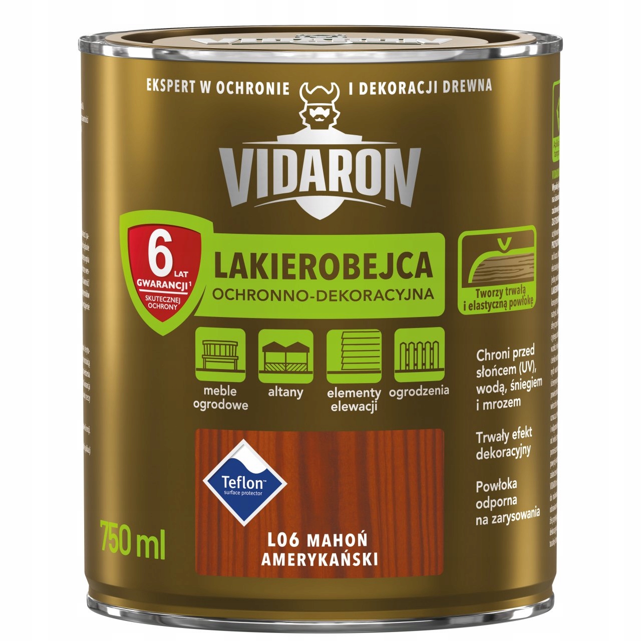 

Vidaron Lakierobejca 0,75L Mahoń Amerykański L06