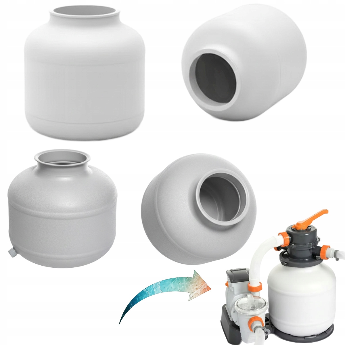 Filtrační nádrž P03837 9 kg je vhodná pro čerpadlo Bestway 58495 58497 Nová