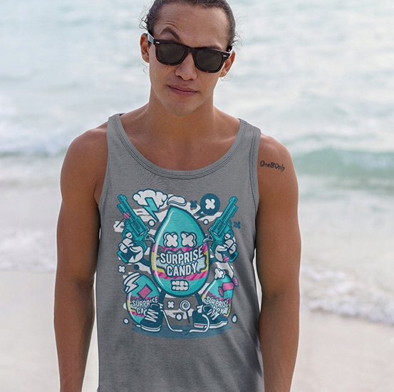 TANK TOP ANIMOWANE SURPRISE CANDY Rozmiar XXL