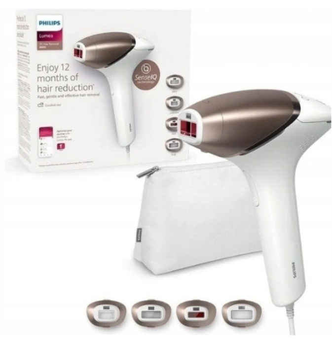 Depilator laserowy Philips Lumea Ipl 8000 Series BRI948 4 nasadki