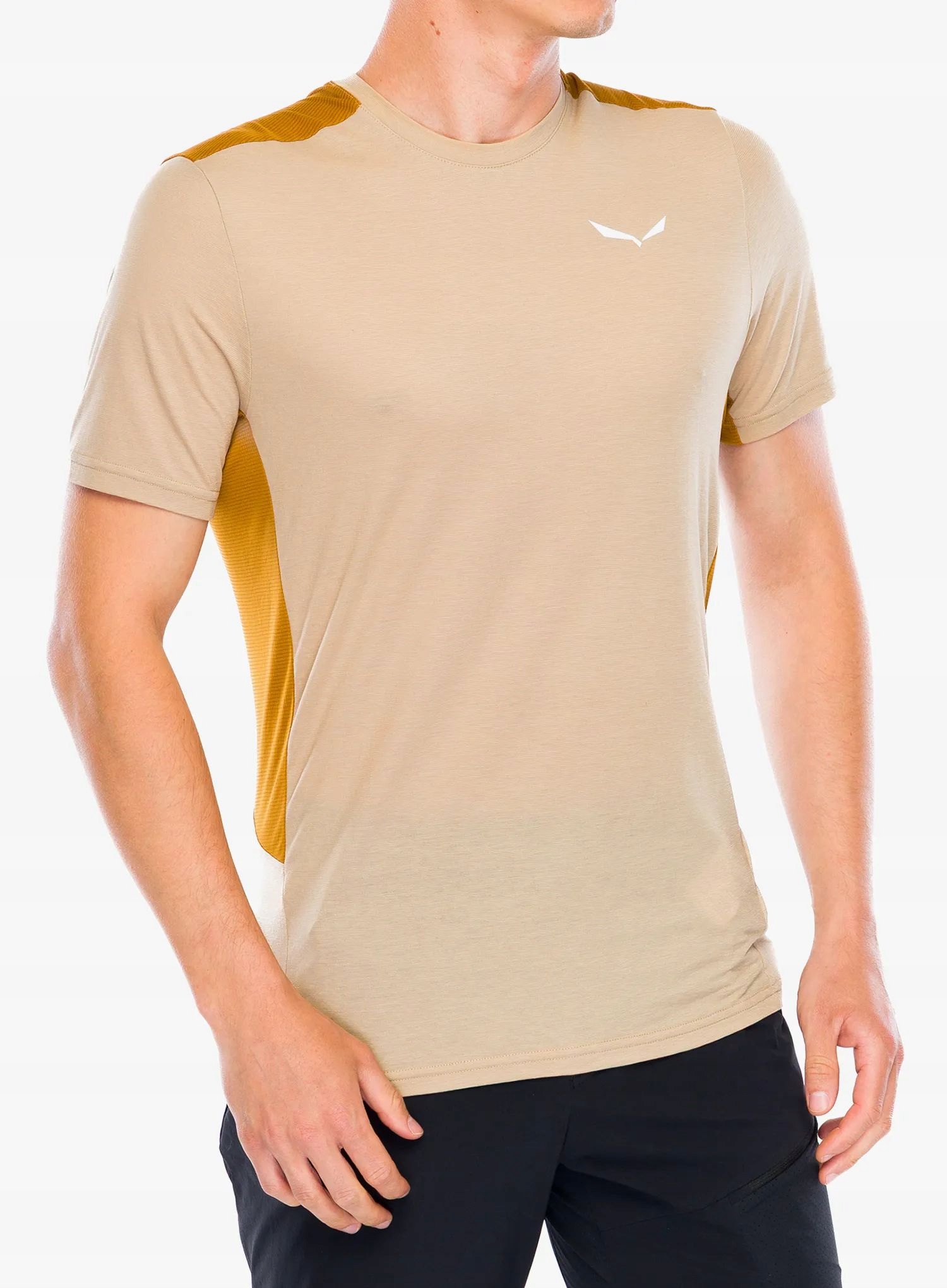 Rychleschnoucí tričko Salewa Puez Hyb Dry T-Shirt quicksand/brown S