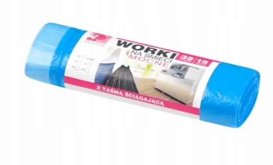 

Bratek, Worki na śmieci z taśmą 35l, 15 sztuk
