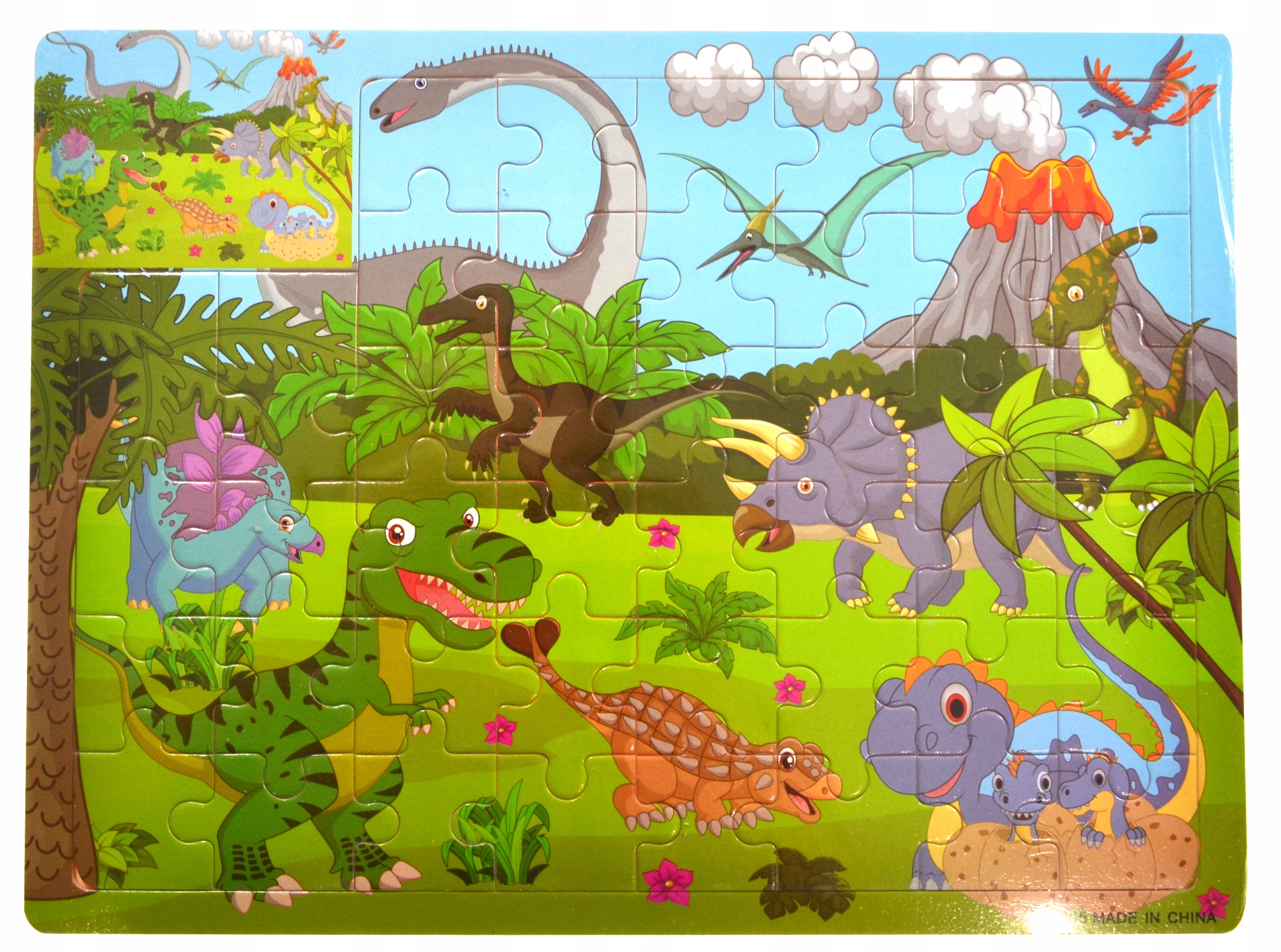 

Edukacyjne Duże Puzzle Drewniane 44 Elementy