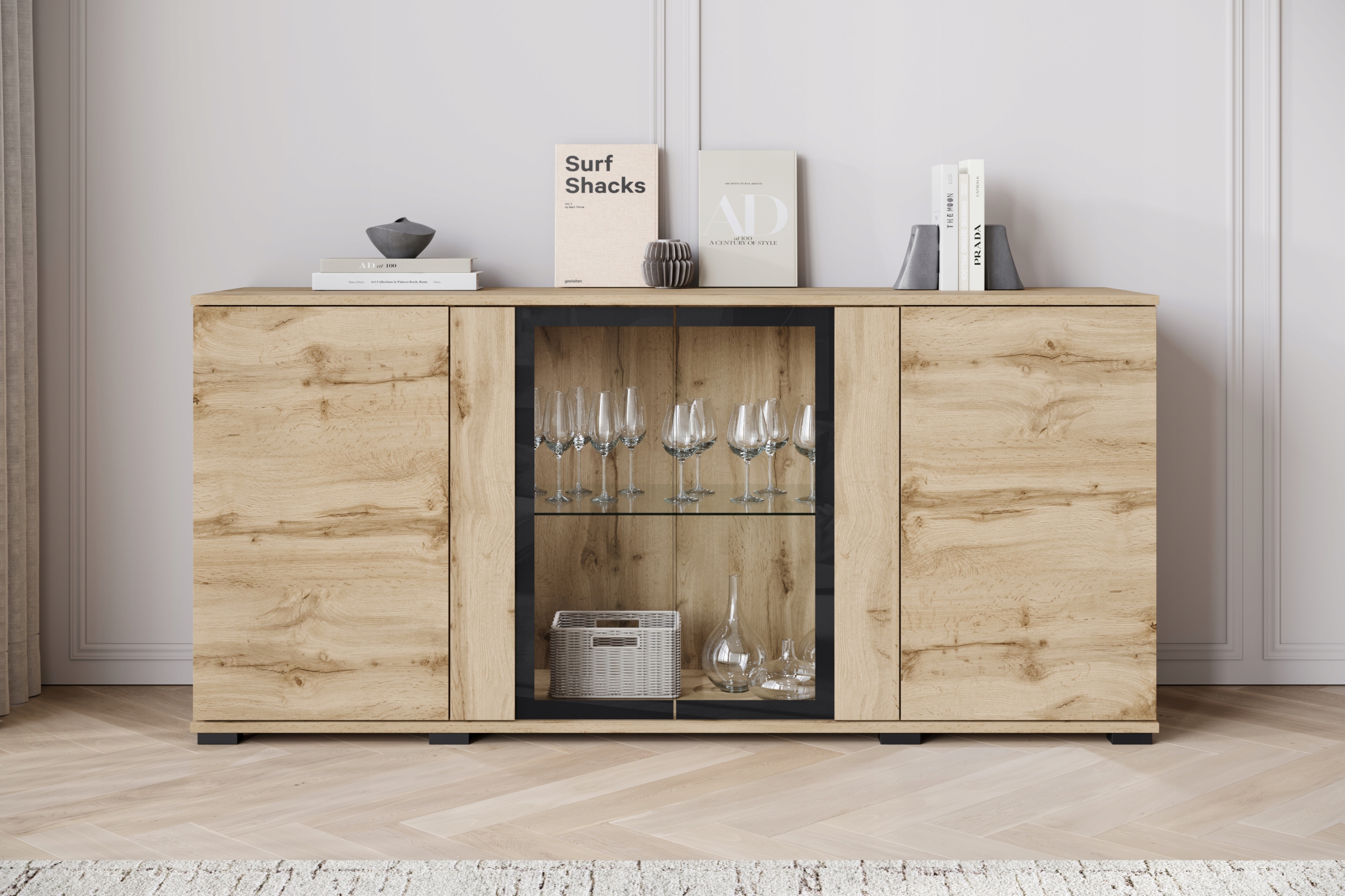 Komoda CARO 154 Dąb Wotan Marka Bratex