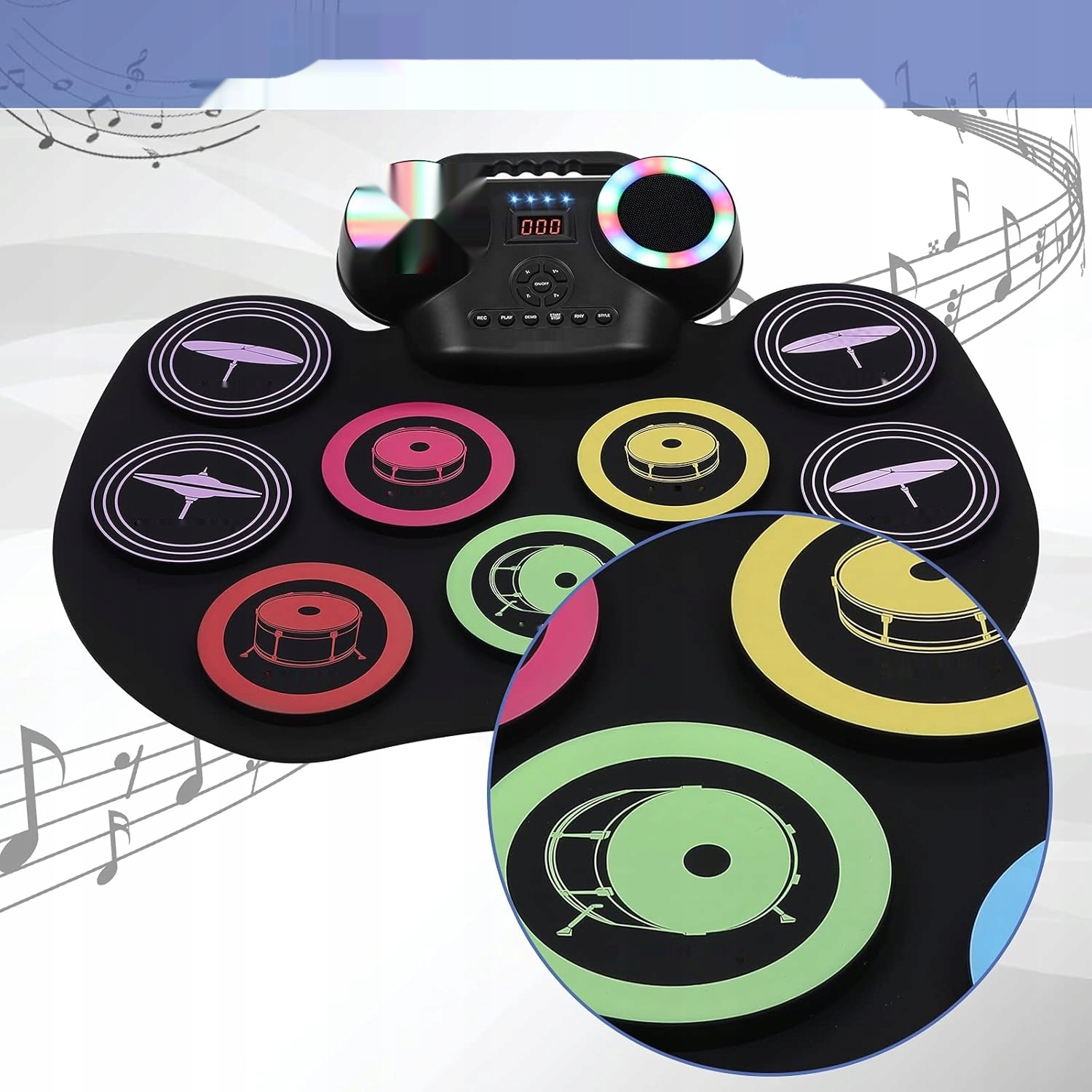 Zestaw Elektronicznych Bębnów Anpro z Dziewięcioma Padami Model AUU-YXX881US-1X