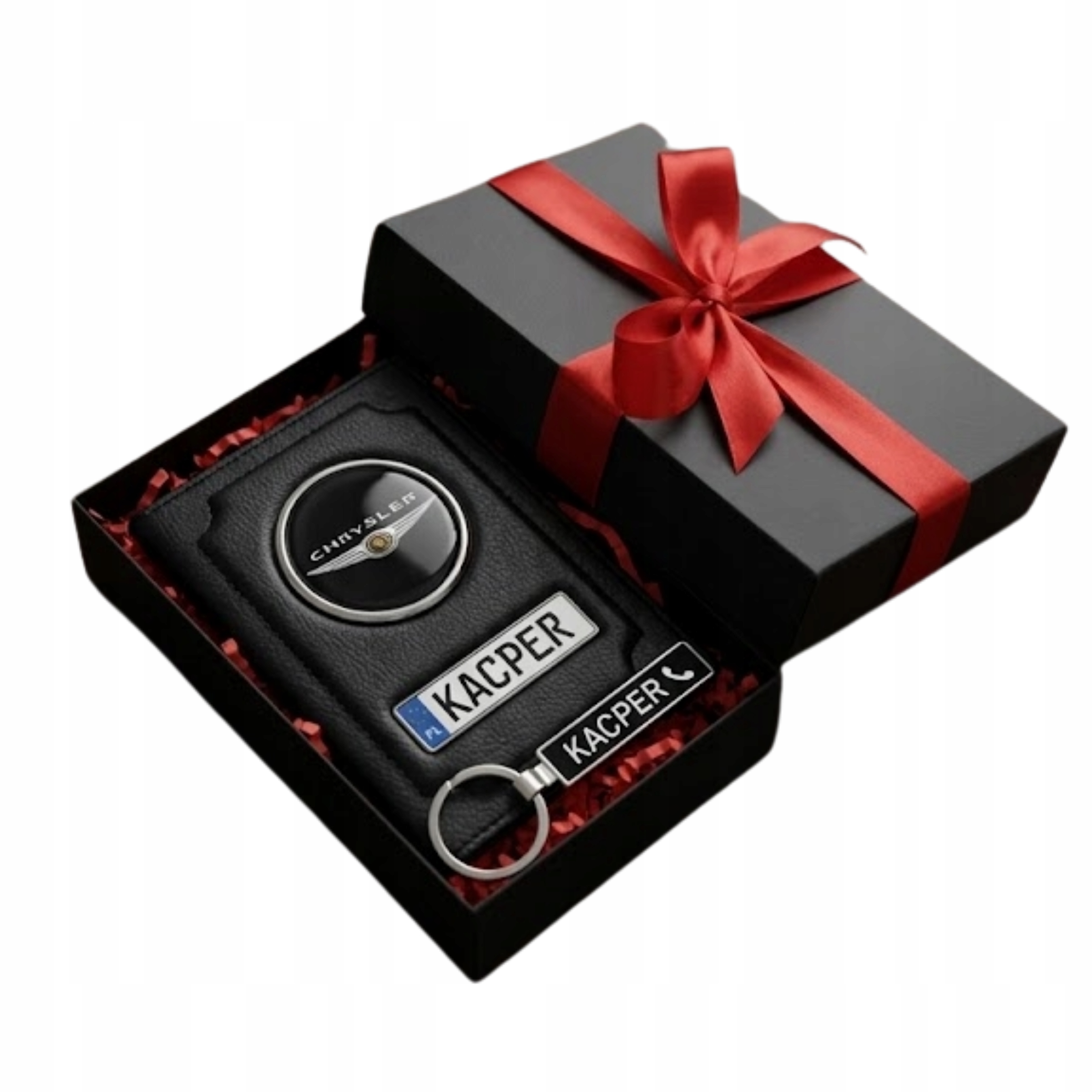 Dárek pro řidiče Sada Chrysler Box Personalizovaný Mini Pouzdro Přívěsek Na Klíče