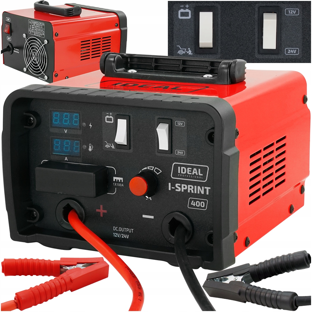 PROSTOWNIK z rozruchem PRZEWODY W ZESTAWIE rozruch SPRINT 400 12V 24V IDEAL