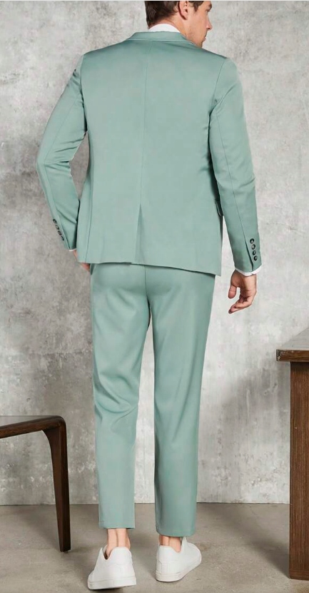 SHEIN KOMPLET ELEGANCKI ZIELONY MĘSKI S ŁMA Linia regular