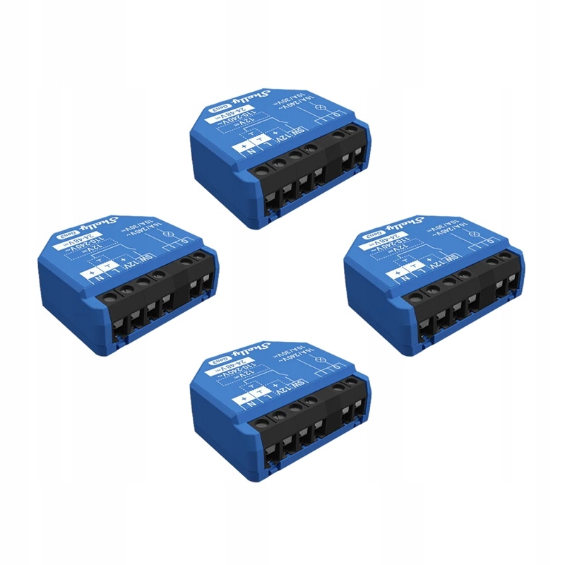 Sada 4 ovladačů Shelly 1 Gen3 WiFi/Bluetooth
