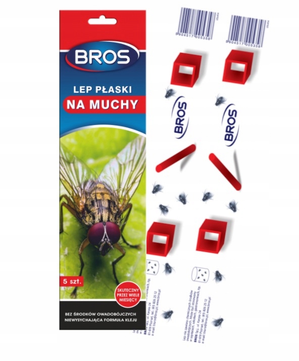 

Bros Lep płaski na Muchy Muszki op. 5szt