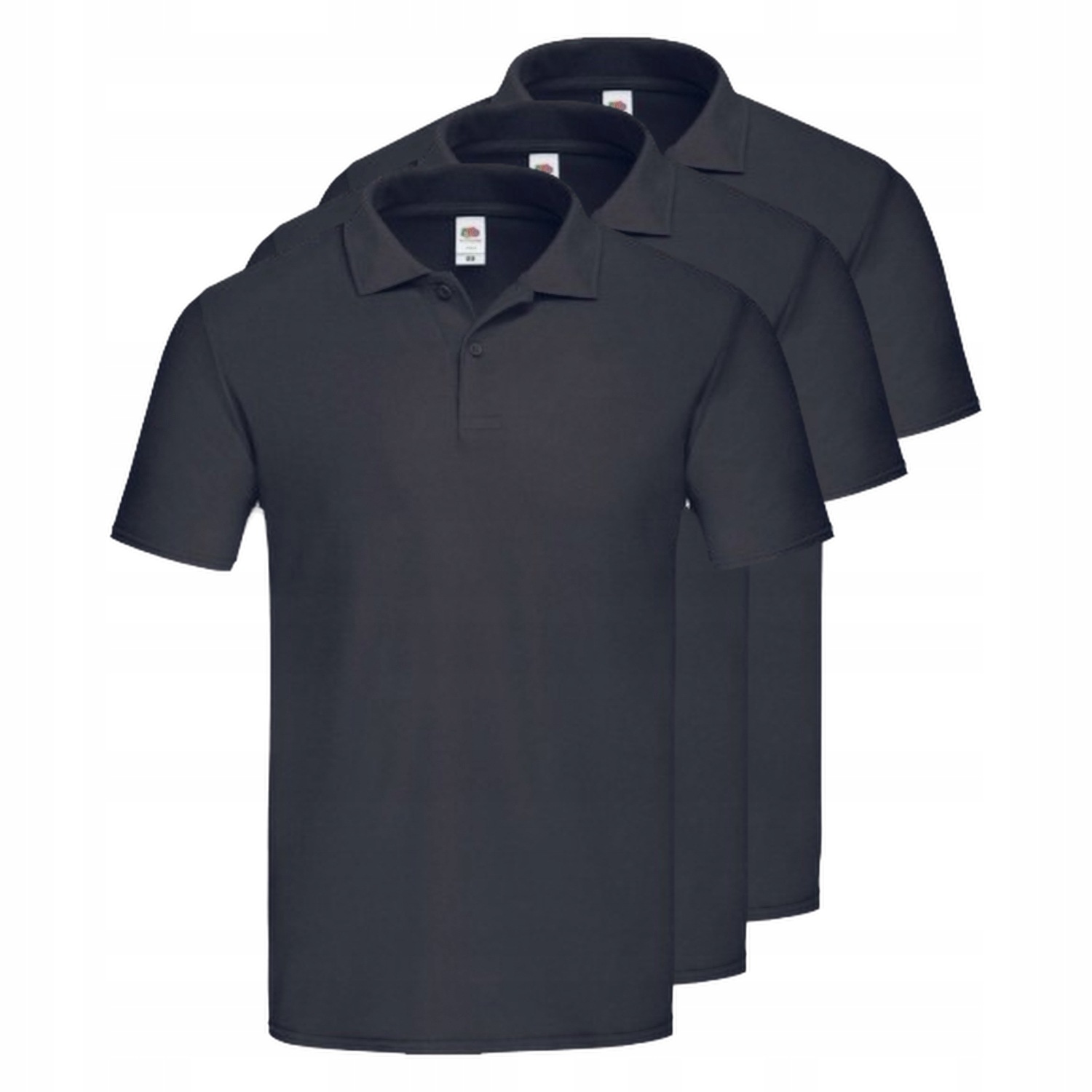 3x Pánské Polokošile Original Fruit of the Loom Tmavě Modré 3XL