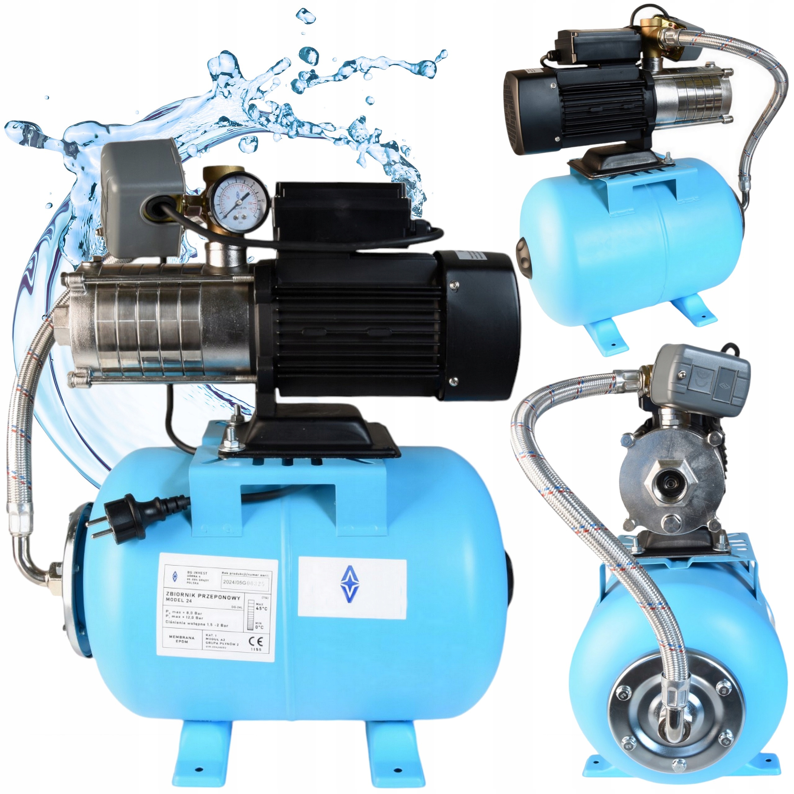 Hydrofor Na Vodu 24L Čerpadlo Alpinox 750W Silné rotory Inox Premium 4200 l/h