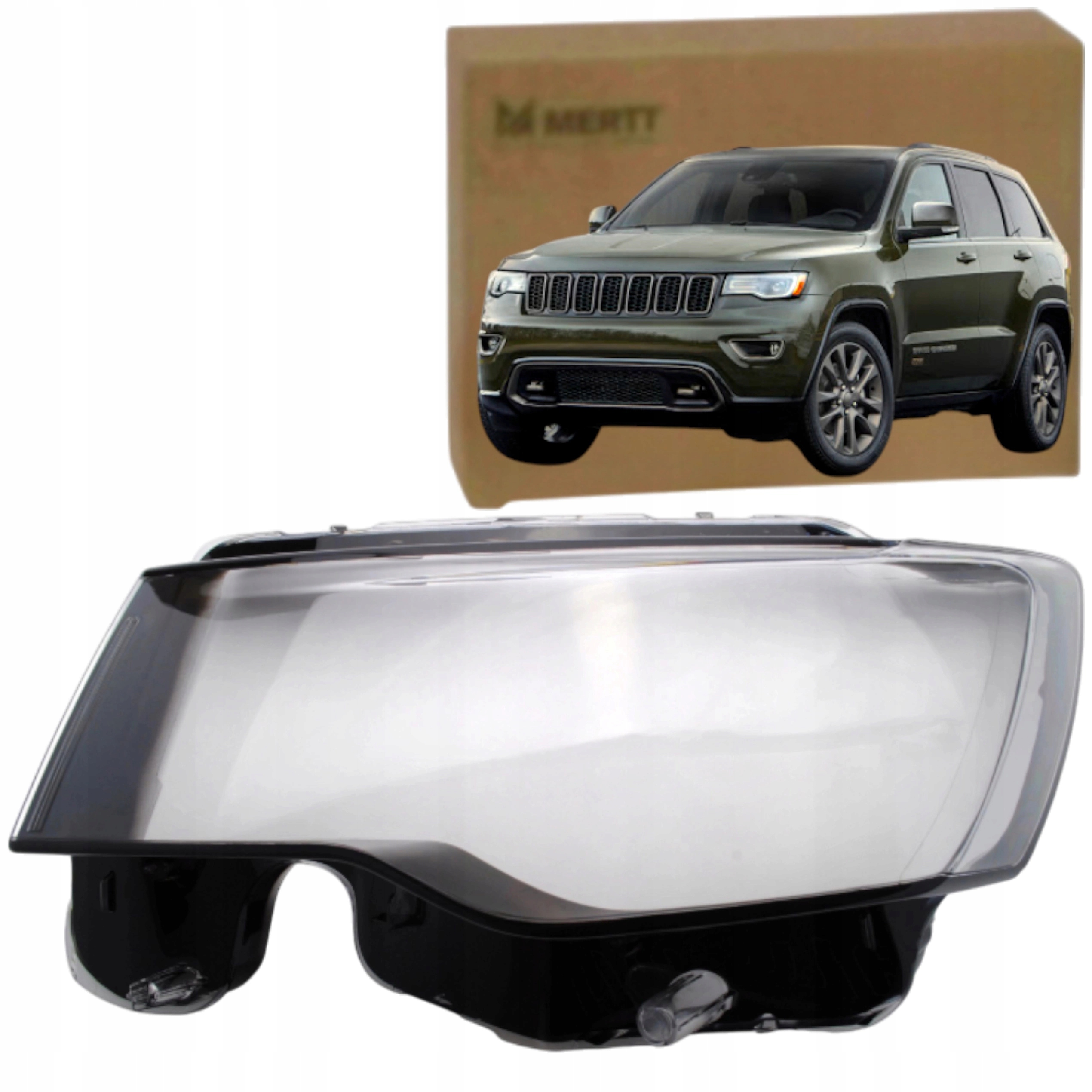 Jeep Grand Cherokee wk2 13-18 Stínidlo Sklo Lampa předního světlometu Levá