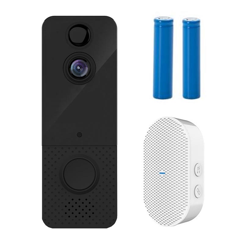 DZWONEK WIFI VIDEO DOORBELL T8 Czarny + ODBIORNIK (T8) • Cena, Opinie
