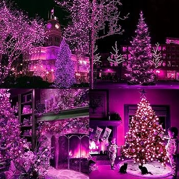 LAMPKI CHOINKOWE 1000 LED ZEWNĘTRZNE Różowe EFEKTY FLASH Marka bez marki