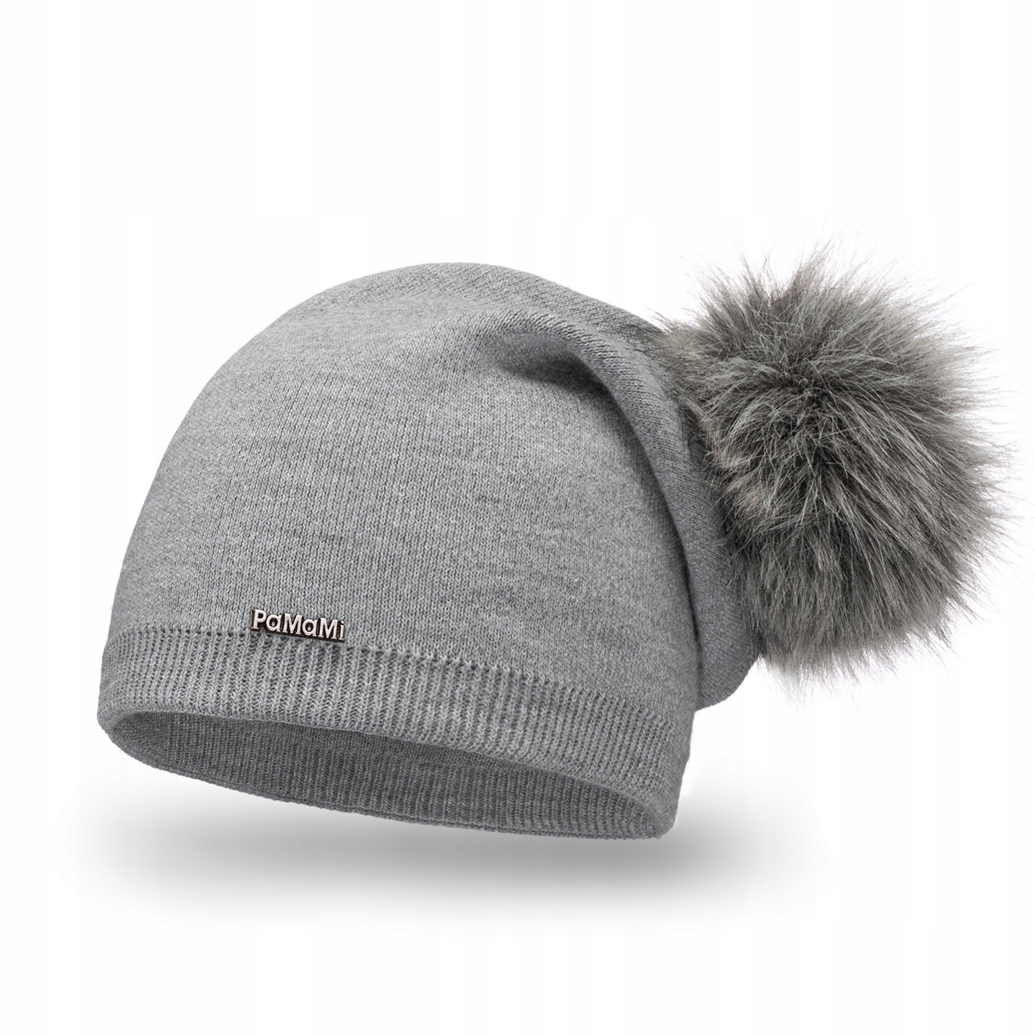 

Jesienna czapka damska z pomponem przedłużana