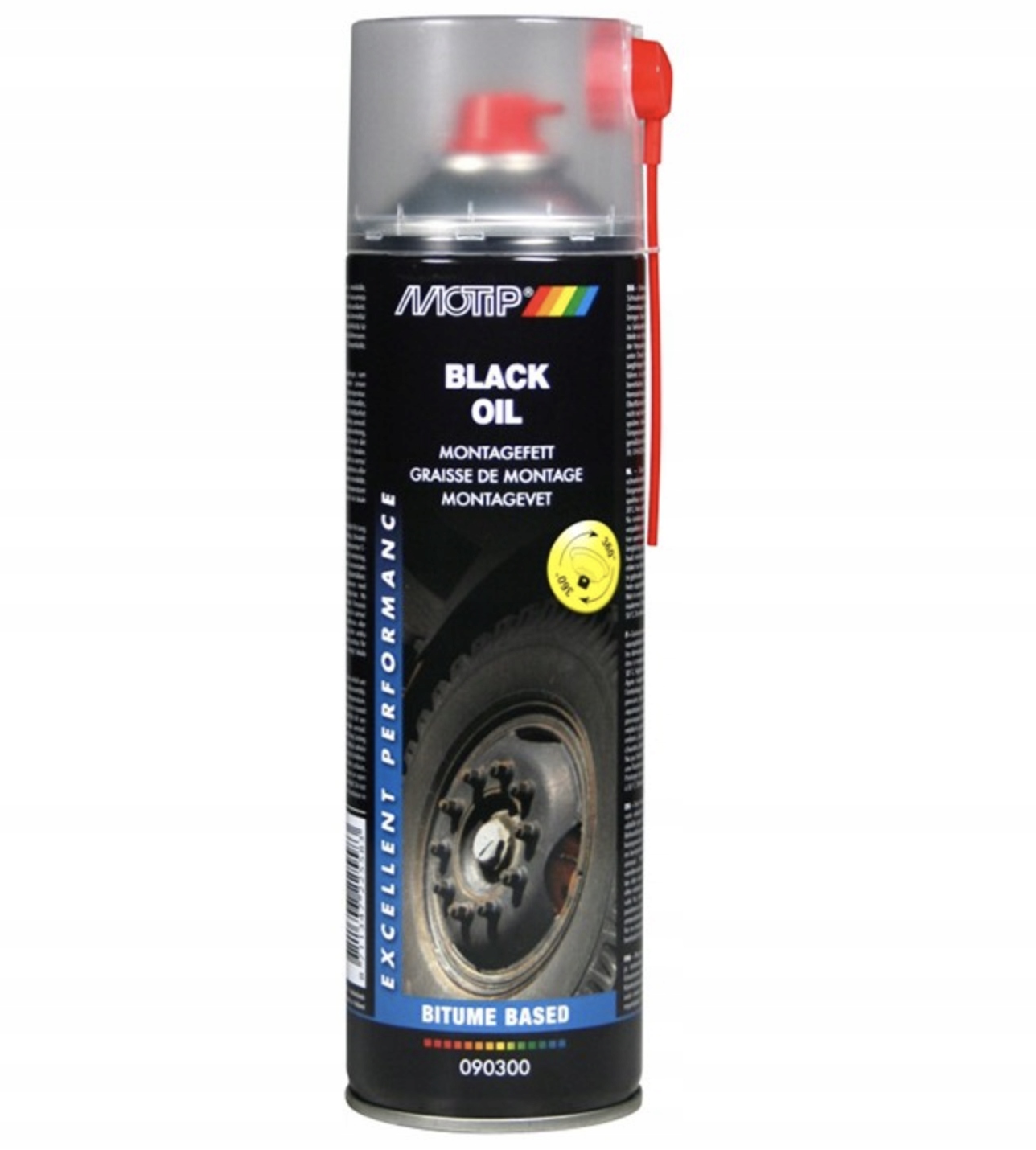 MOTIP BLACK OIL Czarny olej 500ml SPRAY