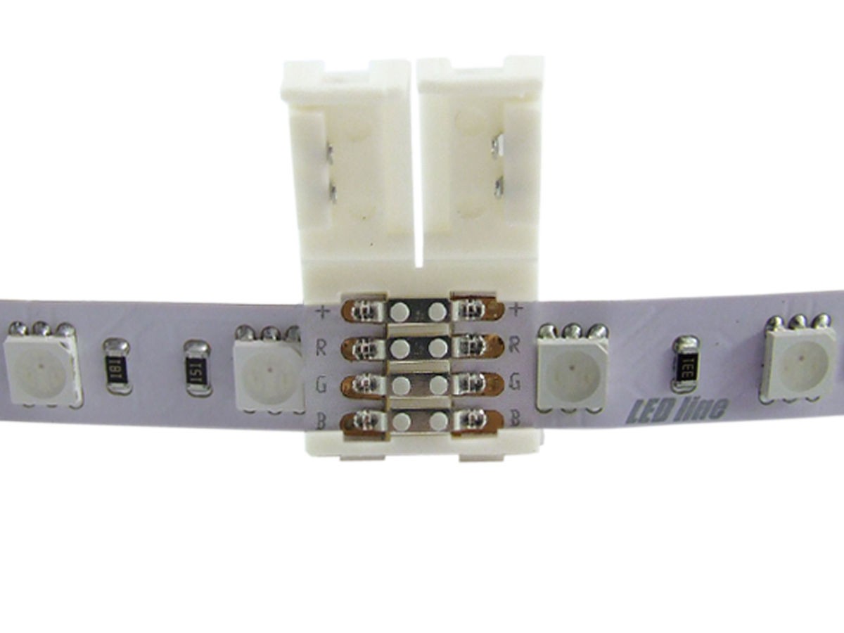 LED line złączka do taśm LED CLICK CONNECTOR podwójna 10 mm 4 PIN RGB
