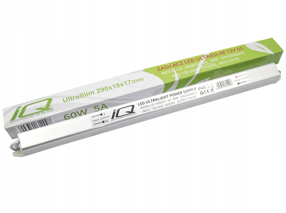 

Zasilacz 12V 60W 5A Ultra Slim Taśmy Led Ultraslim