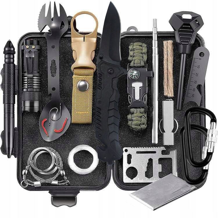 Wojskowy Survivalowy Zestaw Przeżycia Survival Niezbędnik Multitool 32el XL