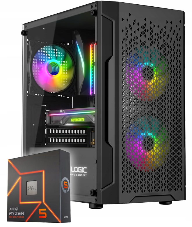 KOMPUTER GAMINGOWY RYZEN 5 5600X SSD1TB 2TB 32GB RX7700XT KOMPUTER GAMINGOWY RYZEN 5 5600X SSD1TB 2TB 32GB RX7700XT