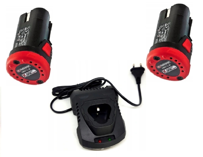 BATERIE AKU 2 x 2AH i ŁADOWARKA PARKSIDE X12V-TEAM